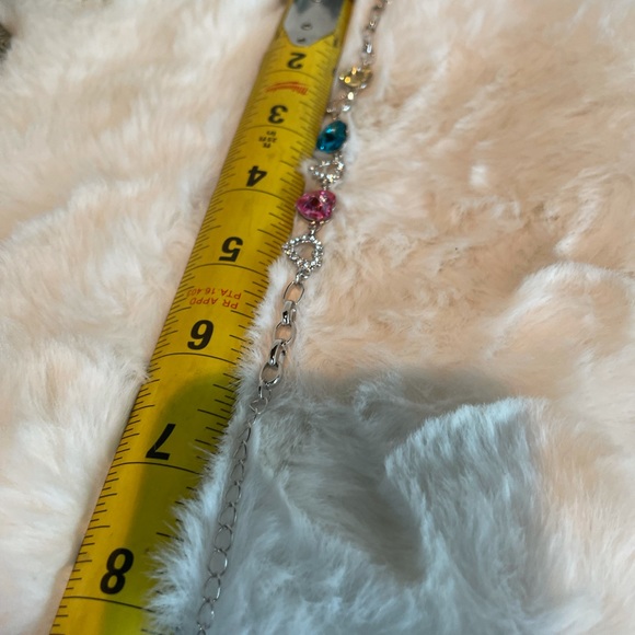 Multi Color Heart CZ Bracelet - Picture 7 of 9